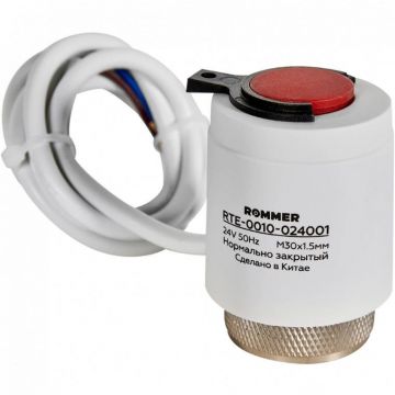 Электротермический компактный сервопривод Rommer (Роммер) нормально закрытый, 24 В (RTE-0010-024001)