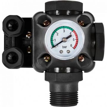 Реле давления Rommer (Роммер) для водоснабжения со встроенным манометром KRS-7 (RCS-0001-000053)