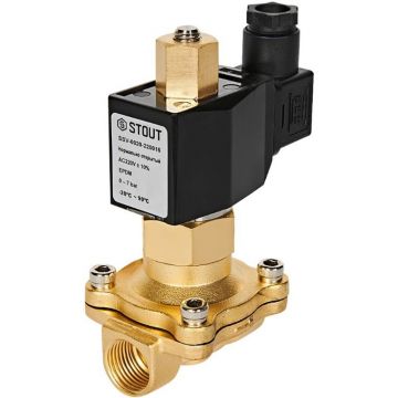 Клапан соленоидный (электромагнитный) Stout (Стаут) прямого действия, НО, 24В, G1 1/4 дюйма , EPDM (SSV-0020-024032)