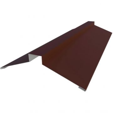 Конек Вся кровля для металлочерепицы финский 2м (RAL 8017) коричневый