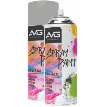 Краска аэрозольная AVG (АВГ) универсальная серебристый RAL7045 № 36 240 г