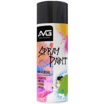 Краска аэрозольная AVG (АВГ) универсальная темно-черный RAL9005 № 1200 240 г