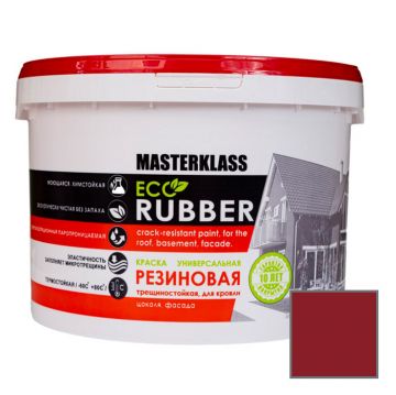Краска универсальная резиновая Мастер-класс (Master Class) для кровли, цоколя и фасада Вишневая 3 кг
