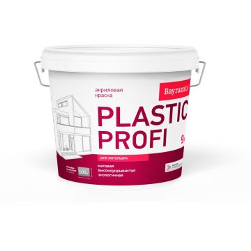 Краска акриловая Bayramix (Байрамикс) Plastik Profi База А 9 л