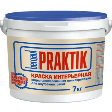 Краска для потолков Bergauf (Бергауф) Praktik водно-дисперсионная полиакриловая 7 кг