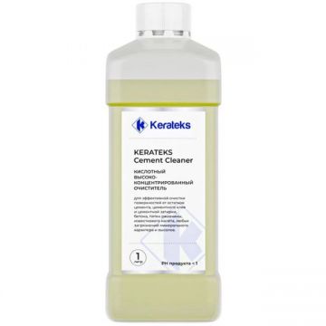 Очиститель-концентрат Kerateks (Кератекс) от остатков цемента, извести, ржавчины, высолов Cement Cleaner 1 л