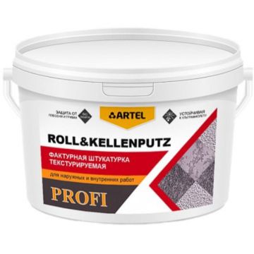 Штукатурка Артель Profi Roll&Kellenputz фактурная зерно 1 мм (ведро) 15 кг Штукатурка Артель Profi Roll&Kellenputz фактурная зерно 1 мм (ведро) 15 кг