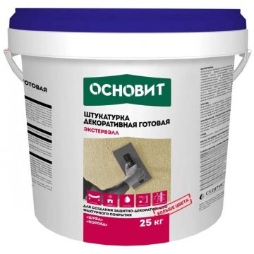 Штукатурка декоративная силиконовая Основит (Osnovit) Экстервэлл Шуба 2 мм белый 25 кг