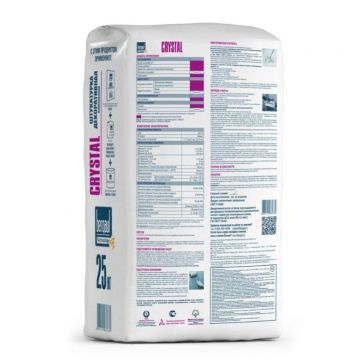 Штукатурка декоративная Bergauf (Бергауф) Crystal камешковая 1-1.5 мм белая 25 кг
