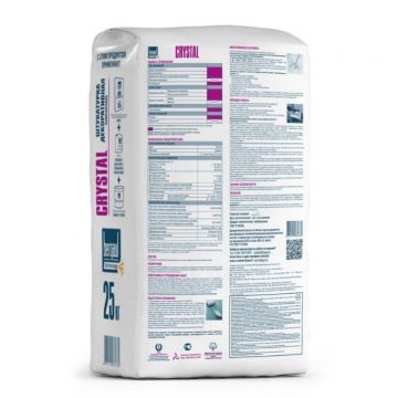 Штукатурка декоративная Bergauf (Бергауф) Crystal камешковая 2 мм белая 25 кг