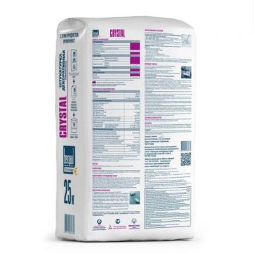 Штукатурка декоративная Bergauf (Бергауф) Crystal камешковая 2.5-3 мм белая 25 кг