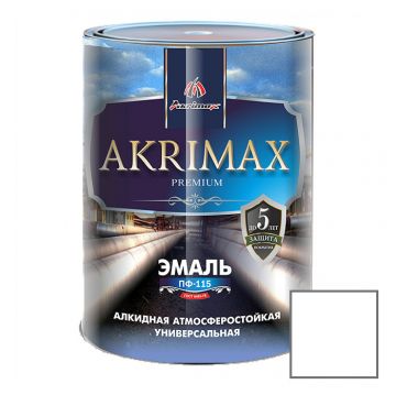 Эмаль алкидная Akrimax Premium ПФ-115 Белая 1,7 кг