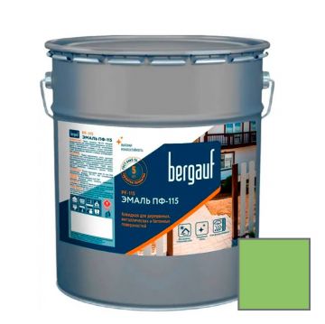 Эмаль алкидная Bergauf (Бергауф) PF-115 (ПФ-115) для деревянных, металлических и бетонных поверхностей фисташковая 1,8 кг
