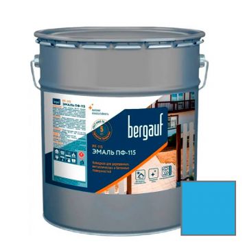 Эмаль алкидная Bergauf (Бергауф) PF-115 (ПФ-115) для деревянных, металлических и бетонных поверхностей ярко-голубая 1,8 кг