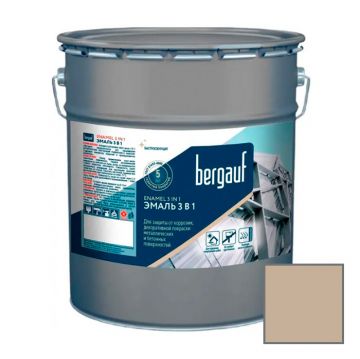Грунт-эмаль алкидно-уретановая Bergauf (Бергауф) Enamel 3 in 1 для защиты от коррозии бежевая 1,8 кг