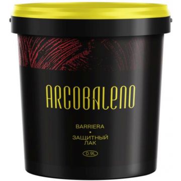 Лак декоративный Vernici Arcobaleno Barriera полиуретановый суперстойкий бесцветный 0,9 л