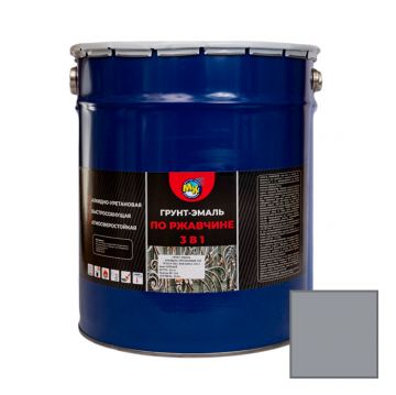 Грунт-эмаль по ржавчине Мастер-класс (Master Class) 3 в 1 серый 20 кг