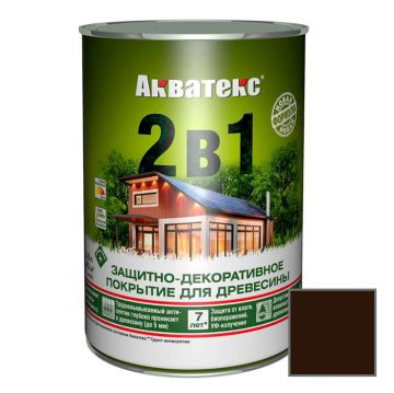 Защитно-декоративное покрытие Акватекс для древесины 2 в 1 палисандр 0,8 л