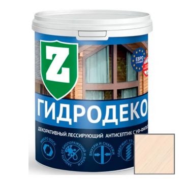 Пропитка защитно-декоративная Зелест (Zelest) Гидродекор Д-1 с УФ фильтром Морозный иней 0,9 кг