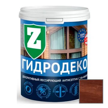 Пропитка защитно-декоративная Зелест (Zelest) Гидродекор Д-1 с УФ фильтром Палисандр 0,9 кг