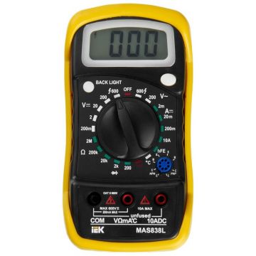Мультиметр цифровой ИЭК Master MAS838L IEK TMD-3L-838