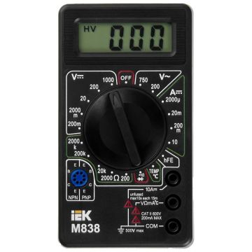 Мультиметр цифровой ИЭК Universal M838 IEK TMD-2S-838