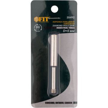 Коронка Fit (Фит) алмазная кольцевая для керамогранита / мрамора 5 мм 35492