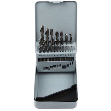 Набор сверл ИПК (IPK) по металлу НС40А от 2 до 8 шаг 0,5, 13 шт. Р6М5
