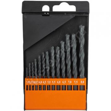Набор сверл ИПК (IPK) по металлу НС40 от 2 до 8 шаг 0,5, 13 шт. Р6М5