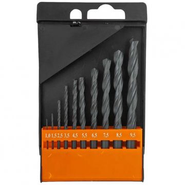 Набор сверл ИПК (IPK) по металлу НС17 от 1 до 9,5 шаг 0,5-1, 10 шт. Р6М5