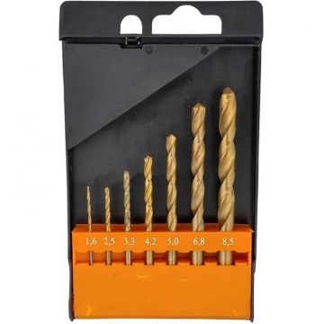 Набор сверл ИПК (IPK) по металлу НС14 от 1,6 до 8,5 7 шт. Р6М5