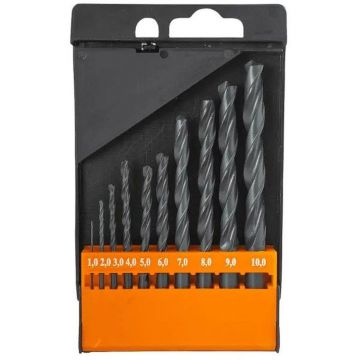 Набор сверл ИПК (IPK) по металлу НС9 от 1 до 10, шаг 1,0, 10 шт. Р6М5