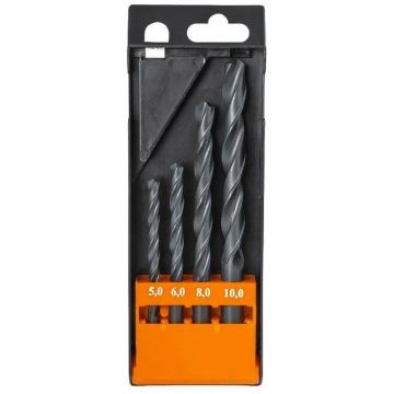 Набор сверл ИПК (IPK) по металлу НС6: 5, 6, 8, 10 мм, 4 шт. Р6М5