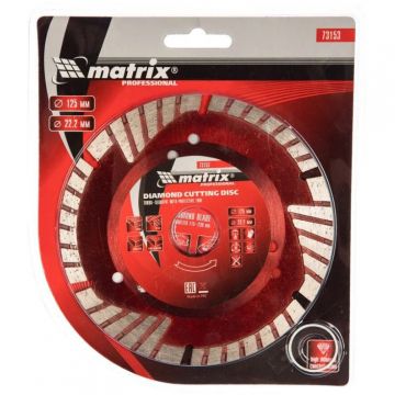 Диск алмазный отрезной Matrix 125х22,2 мм (73153)