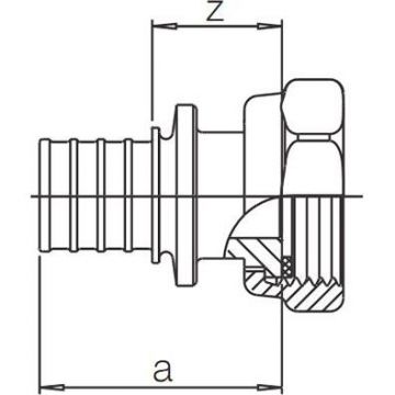 Переходник Rehau (Рехау) Rautitan, НГ, 25, 3/4″, бронза (RX+) 14563391001