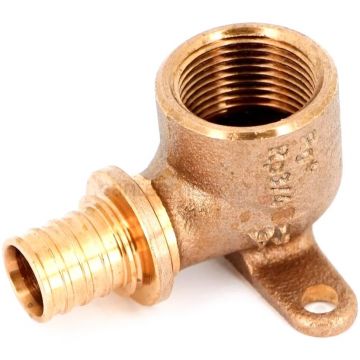 Угольник-переходник настенный Rehau (Рехау) Rautitan, В, 25, 3/4″, бронза (RX+) , 14563611001