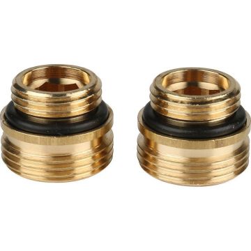 Комплект двух резьбозажимных нипелей Rehau (Рехау) Rautitan с нар.резьбой 1/2″ х 3/4″ латунь (12407111001)