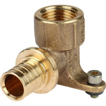 Угольник настенный Rehau (Рехау) Rautitan с внутр. резьбой 20-Rp 1/2 RX+ для труб из сшитого полиэтилена аксиальный (13661001008) (14563591001)