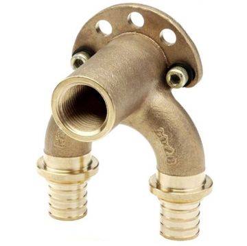 Угольник Rehau (Рехау) проточный настенный 16/16-Rp 1/2 короткий RX+ (14564033001)