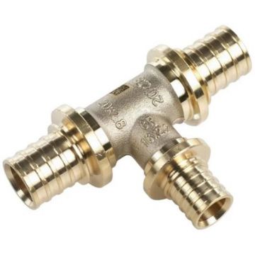 Тройник Rehau (Рехау) с уменьшенным боковым проходом для труб из сшитого полиэтилена аксиальный 20-16-20 мм MX (11080611001)