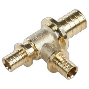 Тройник Rehau (Рехау) с уменьшенным боковым и торцевым проходами для труб из сшитого полиэтилена аксиальный 25-16-16 мм MX (11080821001)