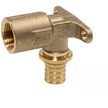 Угольник настенный Rehau (Рехау) с длинным патрубком, внутр. резьба 16-Rp 1/2 MX для труб из сшитого полиэтилена аксиальный (11096761001)