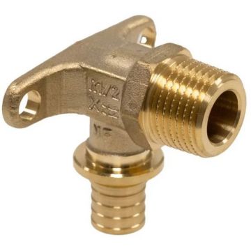 Угольник настенный Rehau (Рехау) с наружной резьбой 16-R 1/2 MX для труб из сшитого полиэтилена аксиальный (11097211001)