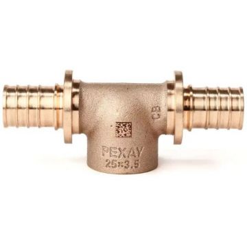 Тройник Rehau (Рехау) с внутр. резьбой на боков. проходе 25-Rp 3/4"-25 мм RX+ (14562963001)