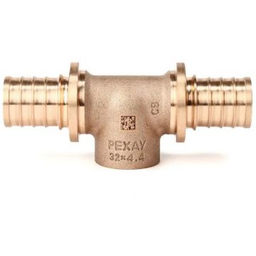 Тройник Rehau (Рехау) с внутр. резьбой на боков. проходе 32-Rp 3/4″-32 мм RX+ (14562973001)