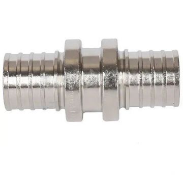 Муфта соединительная Stout (Стаут) равнопроходная никелированная для труб из сшитого полиэтилена аксиальный 20х2,0 мм (340000N202000B) (SFA-0003-002002)