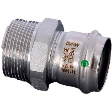 Переходник Viega (Виега) Sanpress Inox нержавеющая сталь 1 1/4″х35 мм НР, модель 2311, 436544