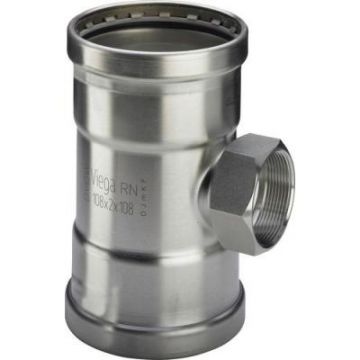 Тройник Viega (Виега) Sanpress Inox XL с SC-Contur 2317.2XL 88,9х2″х88,9 ВР из нержавеющей стали 482893