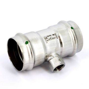 Тройник Viega (Виега) Sanpress Inox с SC-Contur 2317.2 42х1/2″х42 ВР из нержавеющей стали 437220