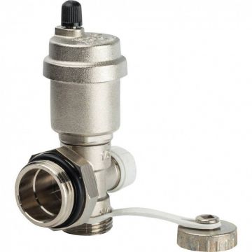 Регулируемый концевой фитинг Stout (Стаут) с дренажным вентилем, автоматический воздухоотводчик 1 (SMS-1000-010001)